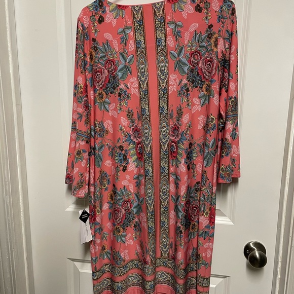 Floral Long-Sleeve Dress NWT - Picture 2 of 3